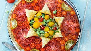 Recette  Tarte étoile aux tomates [upl. by Leahcim]