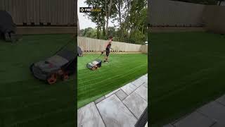 How To Install Artificial Grass Carpet In Garden  artificialgrass shortsvideo reels [upl. by Arta]