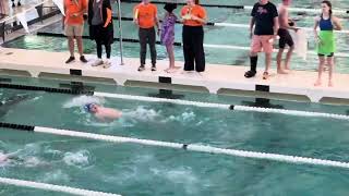 Jamie’s 100 backstroke prelim at Ensworth on 12724 [upl. by Sirad]