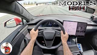 What Its Like to Live with a 2024 Tesla Model S Plaid POV [upl. by Hadeis]