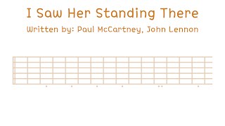 I Saw Her Standing There Guitar melody on fretboard  Melody Enjoyer [upl. by Bette]