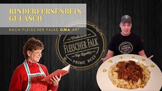 Gulasch vom Rind wie bei Oma  Rindergulasch Rezept aus Färsenbein [upl. by Dviad]