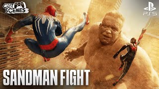 Marvels SpiderMan 2 EPIC SANDMAN Boss Fight  SpiderMan 2 Opening Scene No Commentary [upl. by Sirah10]