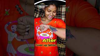 Cover up tattoo done covar up tattoo ideas shortsvideo trending tattoo design bankura [upl. by Adnert599]