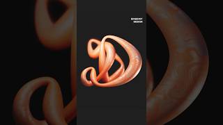 Abstract 3d lettering using Nomad Sculpt ipadart nomadsculpt 3dart 3dtypography digitalart 3d [upl. by Dnanidref]