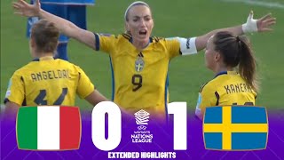 Italy vs Sweden  Highlights  UEFA Womens Nations League 26092023 [upl. by Anigroeg]