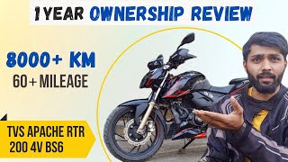 Ownership Review of Apache RTR 200 4v Bs6 2021  1 Year Ownership Review  Best 200 cc [upl. by Anuala]