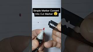 Simple marker convert into cut marker technique  calligraphy [upl. by Cadal390]