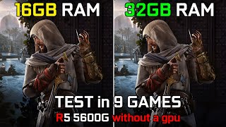 Ryzen 5 5600G  16GB vs 32GB RAM [upl. by Odab]