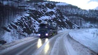 Driving up to the Arctic area in a VolvoFH truck Part 1 [upl. by Rahab592]