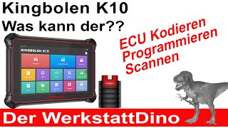 Steuergeräte Codieren Programmieren Scannen OBD Tester Kingbolen K10 [upl. by Louth822]