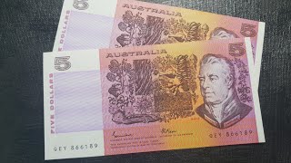 Australias paper 5 banknote review and values [upl. by Meggs877]