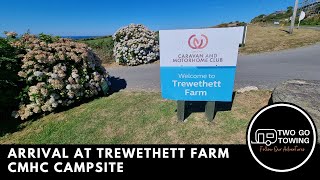 Arrival at Trewethett Farm Caravan and Motorhome Club Campsite [upl. by Marcelia]