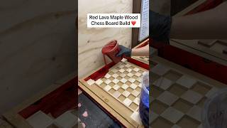 Maple Resin Chess Board Build woodworking epoxyresin diy diyepoxy resin chessboards chess [upl. by Erastus]