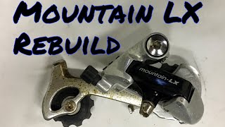 How To Rebuild a Shimano Deore LX Mountain LX M452 M550 Derailleur [upl. by Hallie965]