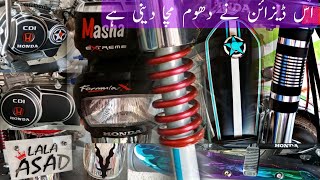 honda 125 decoration  bike sticker design  engine kit sticker  headlight meter  bike sticker [upl. by Nehtanoj]