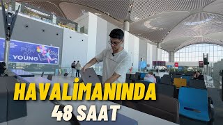 HAVALİMANINDA 48 SAAT SUNUMA HAZIRLANMAK  KIBRIS VLOG [upl. by Elda817]