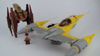 LEGO Star Wars 7660 Naboo N1 Starfighter amp Vulture Droid Review [upl. by Ahsyekal]