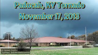 Tornado Entering Paducah Kentucky on November 17 2013 Clip [upl. by Neelac]