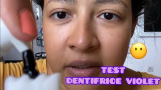 💜TEST DENTIFRICE VIOLET POUR BLANCHIR LES DENTS 🪥🦷 [upl. by Ezarras133]