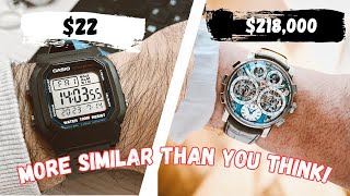 A 22 Casio Chrono vs A 218000 MBampF Theyre More Similar Than You Think [upl. by Aribold347]