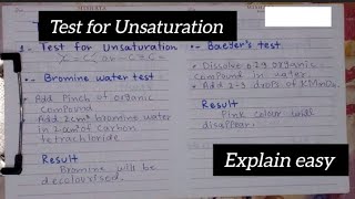 Functional GroupsBromine water Baeyers testClass 10Chemistry [upl. by Nahej855]