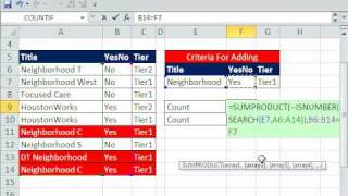 Excel Magic Trick 586 Count Records 3 Criteria Including Contains Text amp SEARCH function [upl. by Freddi]