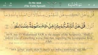 005 Surah Al Maida by Mishary Al Afasy iRecite [upl. by Imrots501]