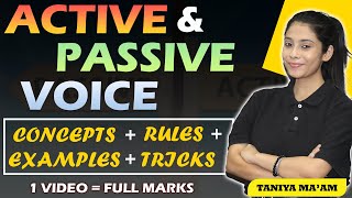 Active Passive Voice  English Grammar  Full Explanation  One Shot  Most Important Question [upl. by Ahtiekal]