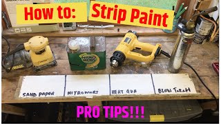 How to Strip paint like a Pro  4 different ways to strip paint off of wood [upl. by Alyce279]