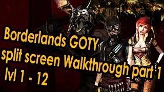 Borderlands  part 1  Split screen Coop  1080p 60fps  No commentary [upl. by Vigor745]