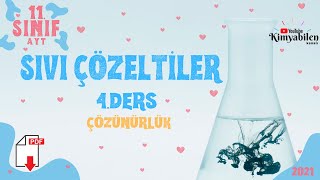 SIVI ÇÖZELTİLER  ÇÖZÜNÜRLÜK VE HESAPLAMALARI  11 Sınıf KİMYA  AYT KİMYA [upl. by Pitchford]