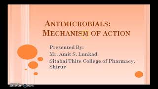 Antimicrobials Mechanism of action [upl. by Stambaugh]