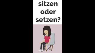 Deutsch lernen sitzen oder setzen  Deutsch A1  wohin  wo  Grammatik  learn German [upl. by Yuma759]