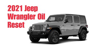 2018  2024 Jeep Wrangler Oil Life Reset [upl. by Gundry236]