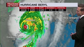 Hurricane Beryl makes landfall in Texas [upl. by Gussi]