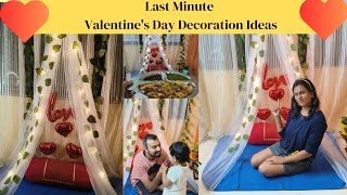 Valentines Day Decoration Idea Easy Canopy IdeasCanopy at home Valentines Day Celebration 2024 [upl. by Yla]