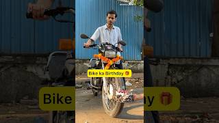 Birthday of Bike 😖😖  Watch full video in Video section  shorts [upl. by Oderfodog]