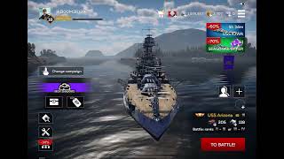 US naval dominance Pt5 Long live the Arizona War Thunder Mobile [upl. by Akenom]