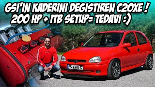 200 HP C20XE Opel Corsa B GSi  ALMAN K20si  Efsane İTB Sesi  Gazlama  100200 KM  Modifiyeli [upl. by Survance]