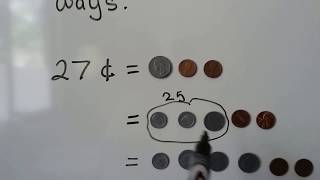 Grade 2 Math 47 Money Ways to show amounts of coins [upl. by Wise]