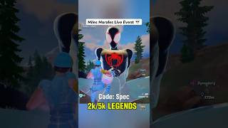 Miles Morales Live Event 💀 Use Code Spec in the item shop ❤️ fortnite fortniteshorts [upl. by Barbey148]