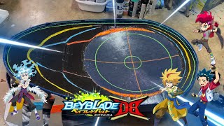 Beyblade Burst DB QuadLevel Stadium Battles  Beyblade Burst QuadDrive  Anime Stadium [upl. by Evered]