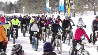 2014 Fat Bike Birkie 20k start Cable Wisconsin [upl. by Osmo244]