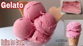 GelatoHow To Make Italian Ice CreamRaspberry GelatoSicilian Gelato Recipe [upl. by Abott]