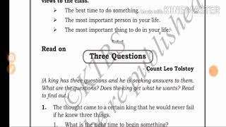 9th std English lesson Three QuestionsEdu allrounder9ನೇ ತರಗತಿ ಇಂಗ್ಲೀಷ್ ಪಾಠ Three Questions [upl. by Calendra]