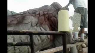 Hard Coating Foam mammoth sculpture [upl. by Akamaozu]