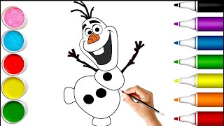 How to Draw Olaf from Frozen  Easy StepbyStep Tutorial for Kids [upl. by Franciskus242]