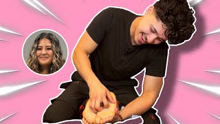 FEET TICKLE PRANK ON GIRLFRIEND [upl. by Eiramenna]