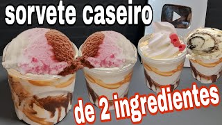 CUIDADO❗ MUITOS NÃO ESTÃO PREPARADOS PARA ESSA RECEITA de sorvete caseiro MUITO fácil😮😋😋 [upl. by Mathe]